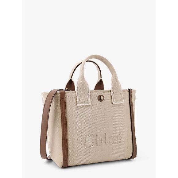 Chloe' Women Chloe Carry Canvas Crossbody Bag With Oversized Logo On The Front - Picture 4 of 5
